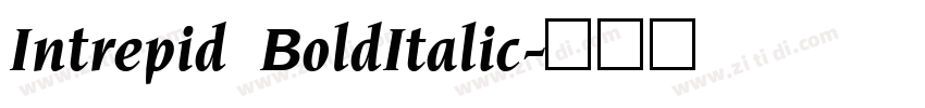Intrepid BoldItalic字体转换
